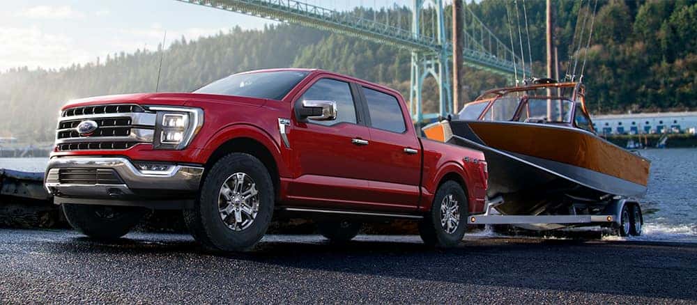 Ford F-150 towing a boat