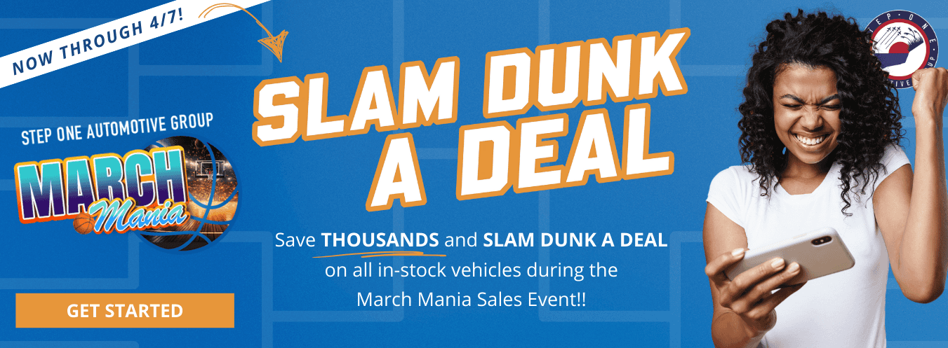 Save Thousands and SLAM DUNK A DEAL on all in-stock vehicles during the March Mania Sales Event at Step One Ford Crestview in Crestview, FL. Select the image to get started.