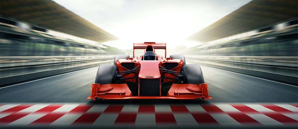 F1 Car on Racetrack