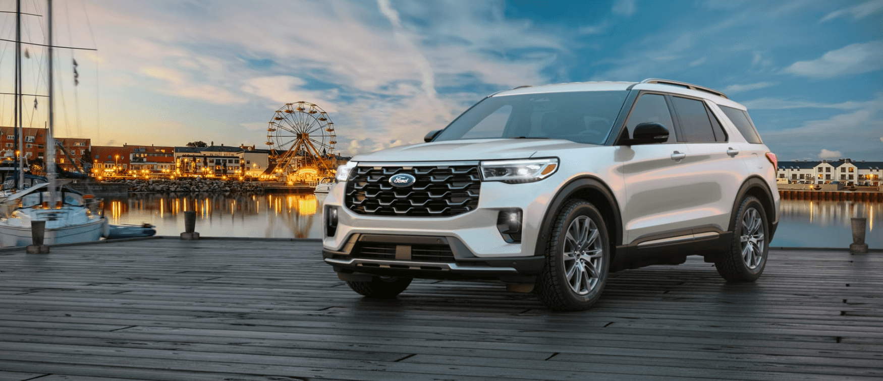 2026 Ford Explorer SUV parked by waterfront near Cookeville TN Ford of Cookeville
