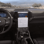 Interior console view inside the 2026 Ford Ranger