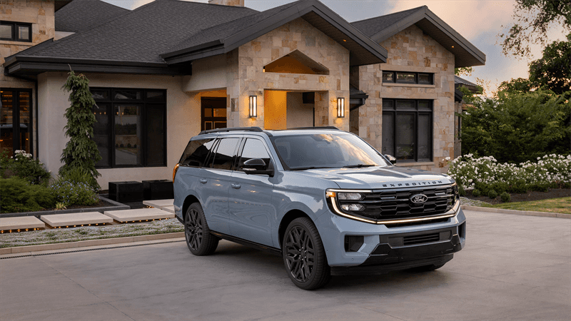 2026 Ford Expedition parked outside home.