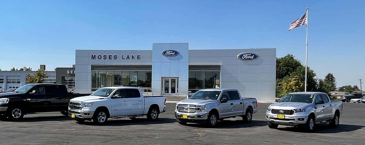 Front entrance of Bud Clary Ford of Moses Lake dealer