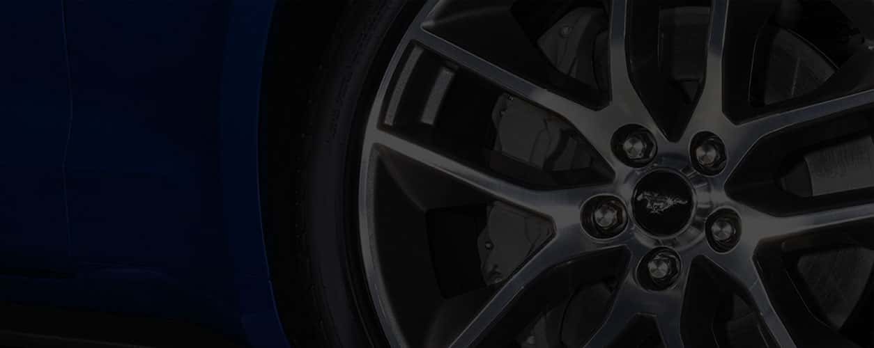 Close up shot of Ford tires