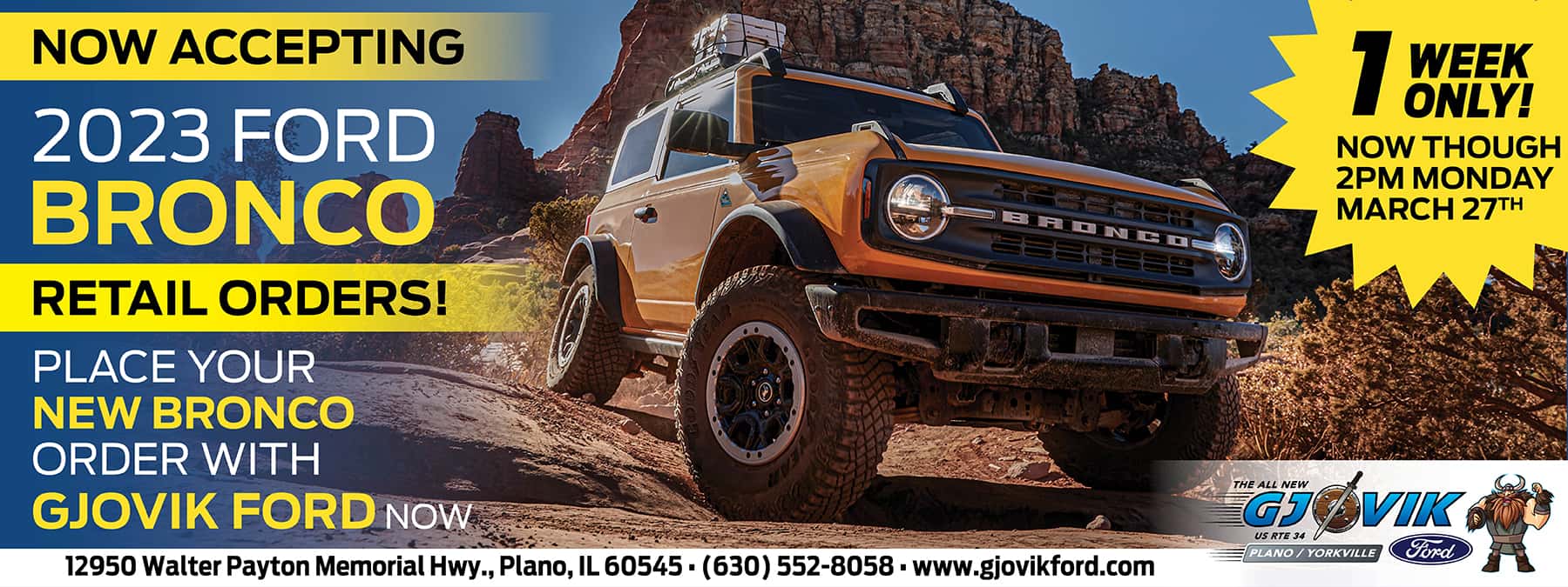 New 2023 Ford Bronco | Gjovik Ford