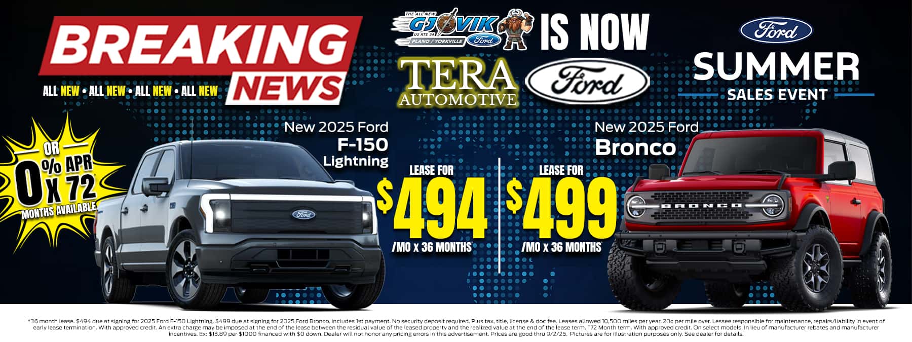 2025 Ford F-150 Lightning or 2025 Ford Bronco