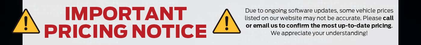 Pricing Notice Banner