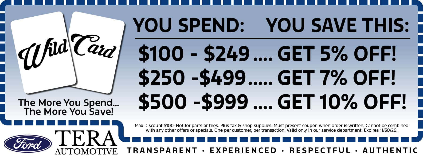 You Spend You Save Offer