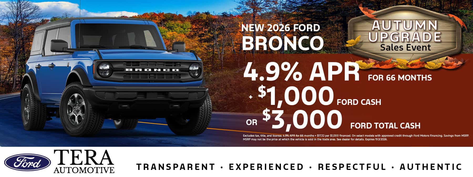 2026 Ford Bronco Offer