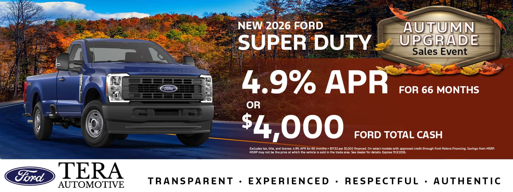 2026 Ford Super Duty Offer