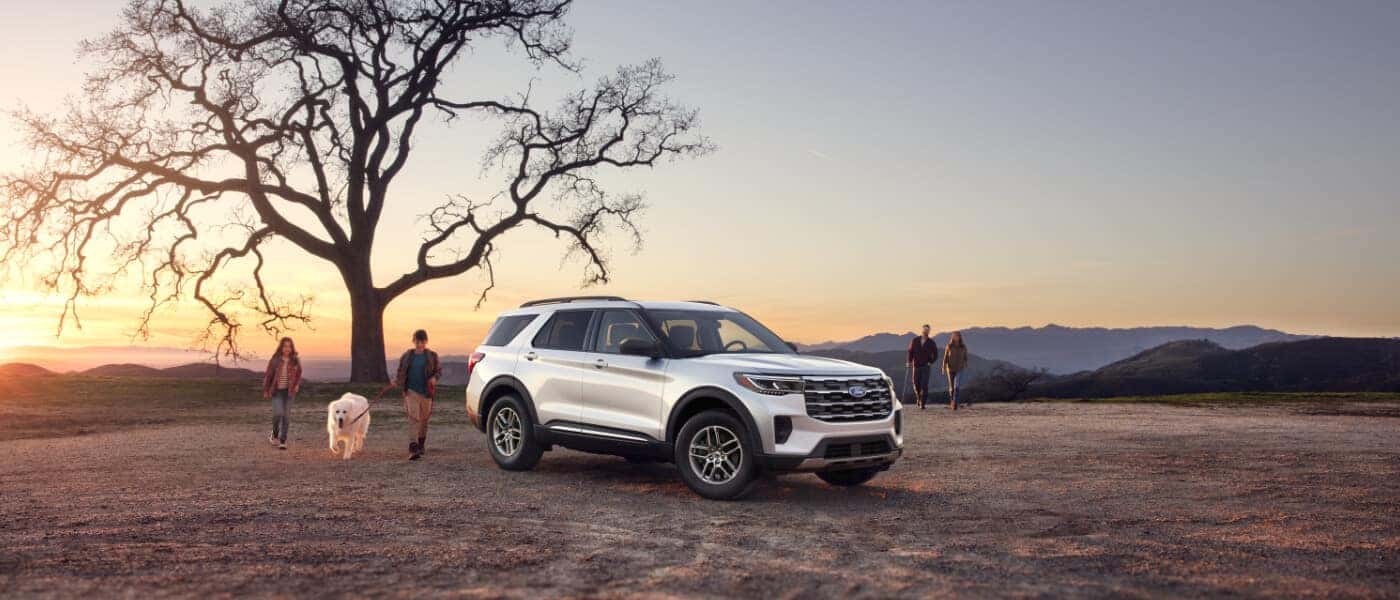 2026 Ford Explorer parked in a field