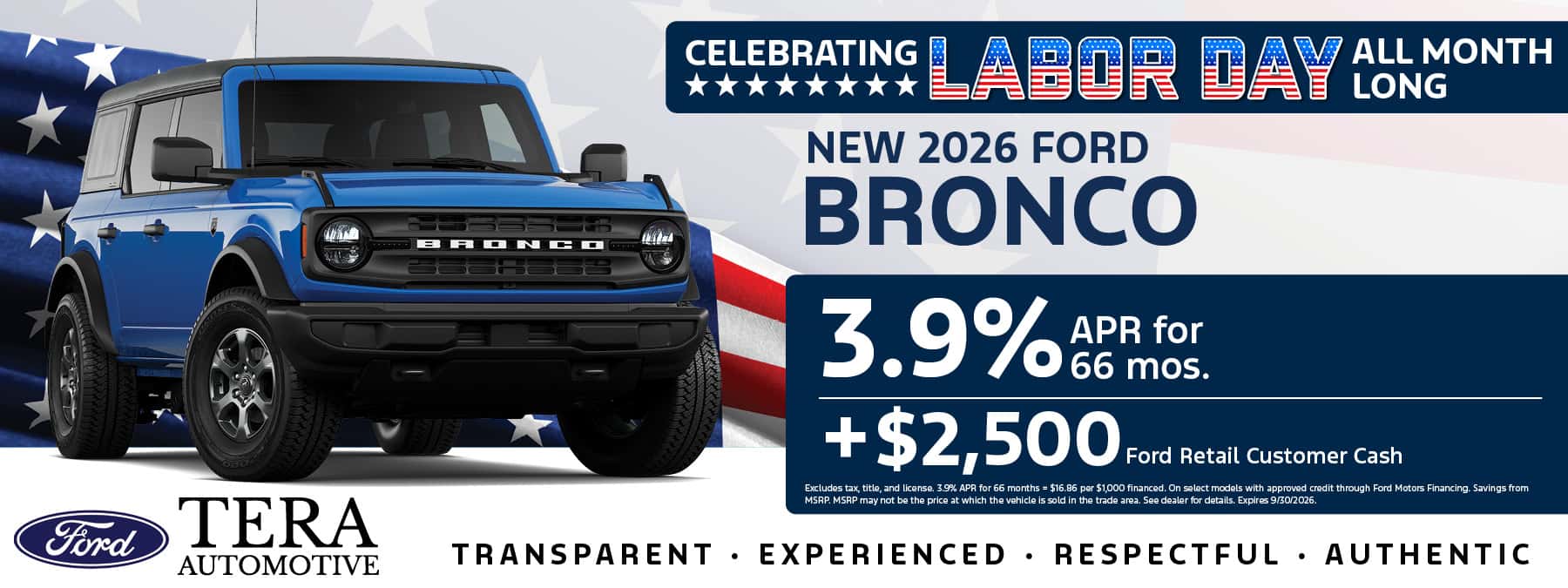 2026 Ford Bronco Offer | TERA Ford