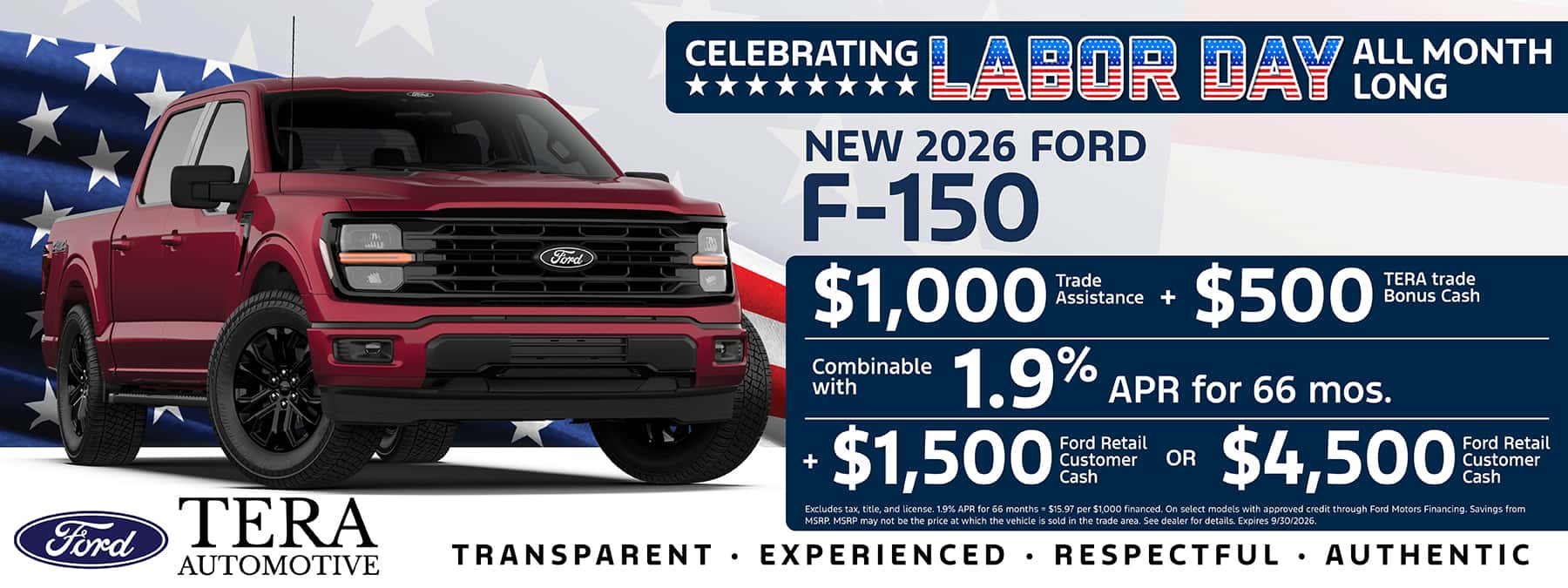 2026 Ford F-150 Offer | TERA Ford