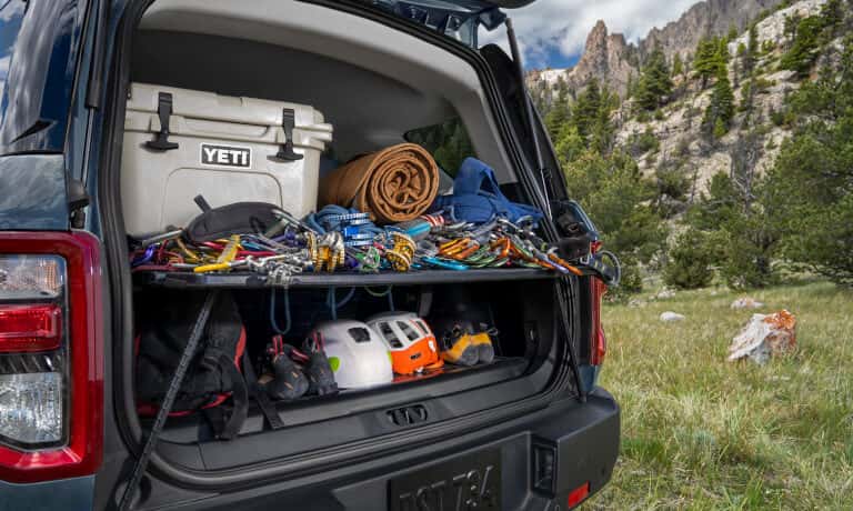 2026 Ford Bronco trunk with gear