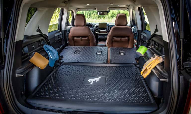 2026 Ford Bronco cargo space with seats down
