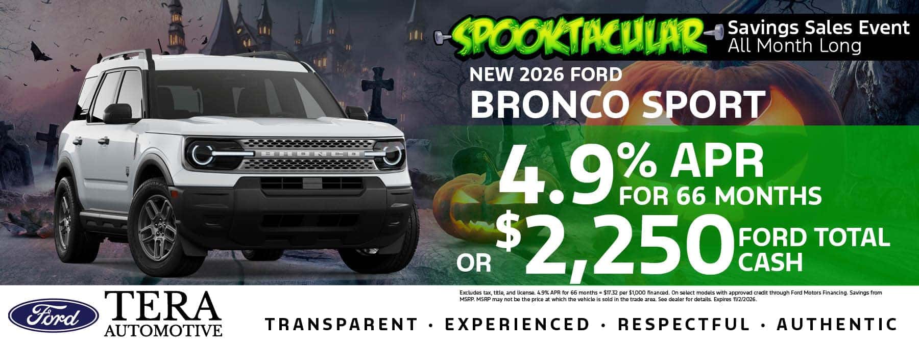 2026 Ford Bronco Sport Offer