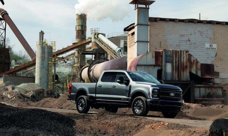 2027 Ford Super Duty at a construction site