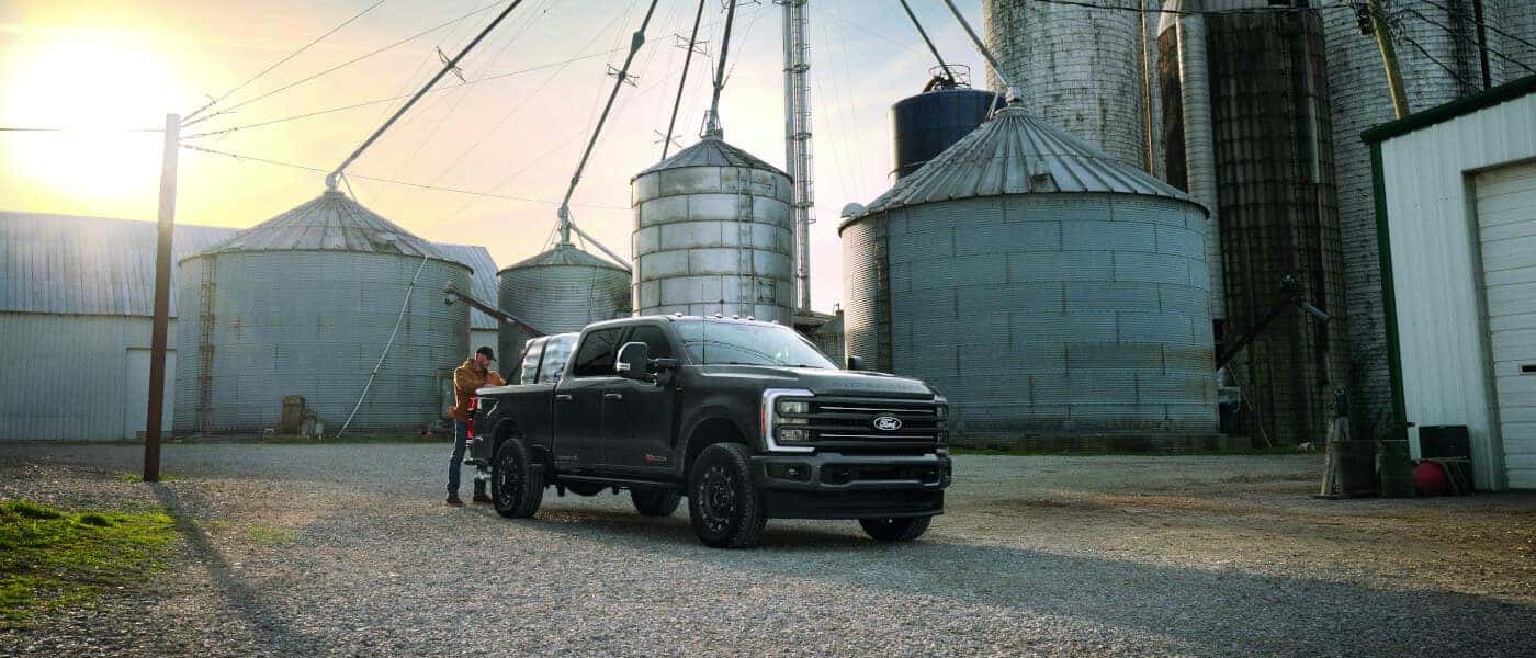 2027 Ford Super Duty with cargo in the bed