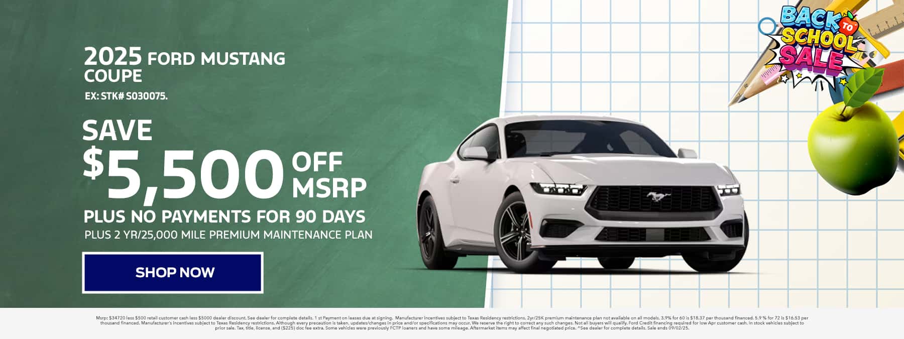 August Mustang Offer