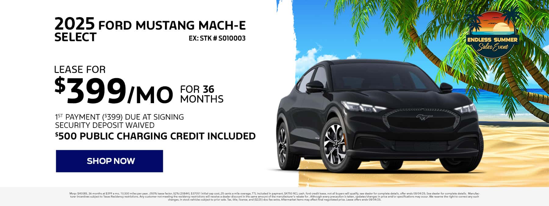 July Mustang Mach-E Offer