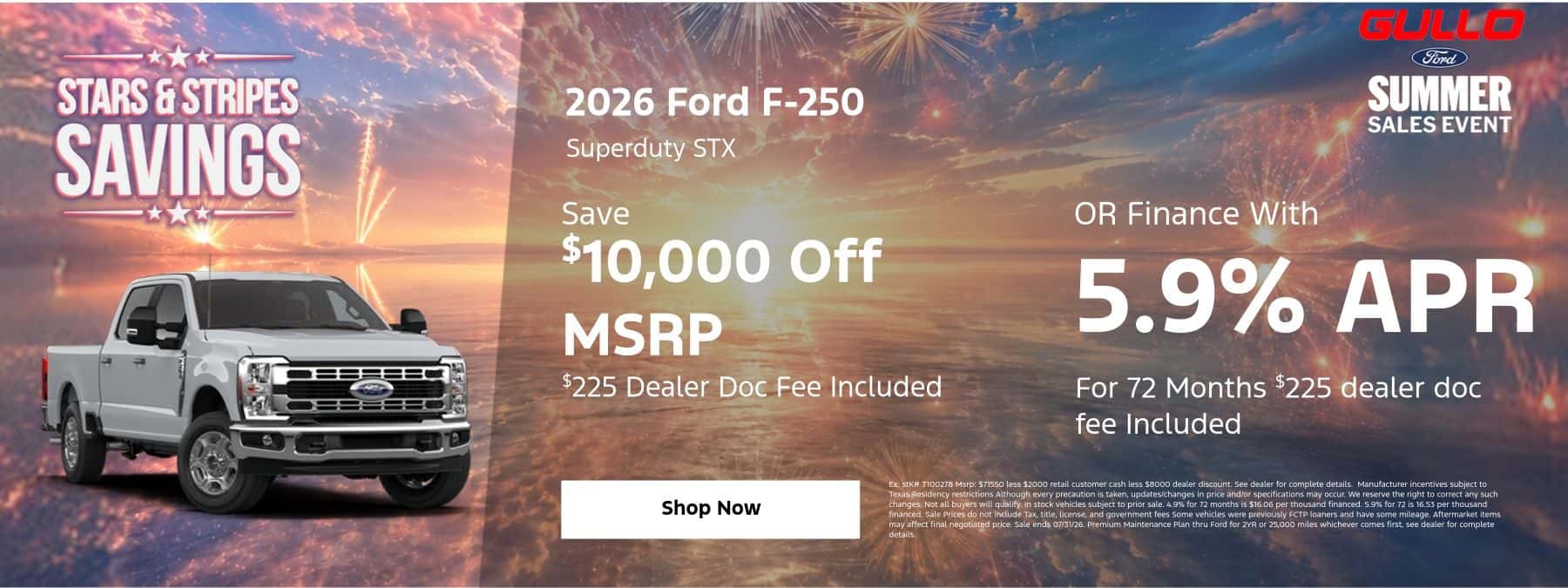July F250 Offer