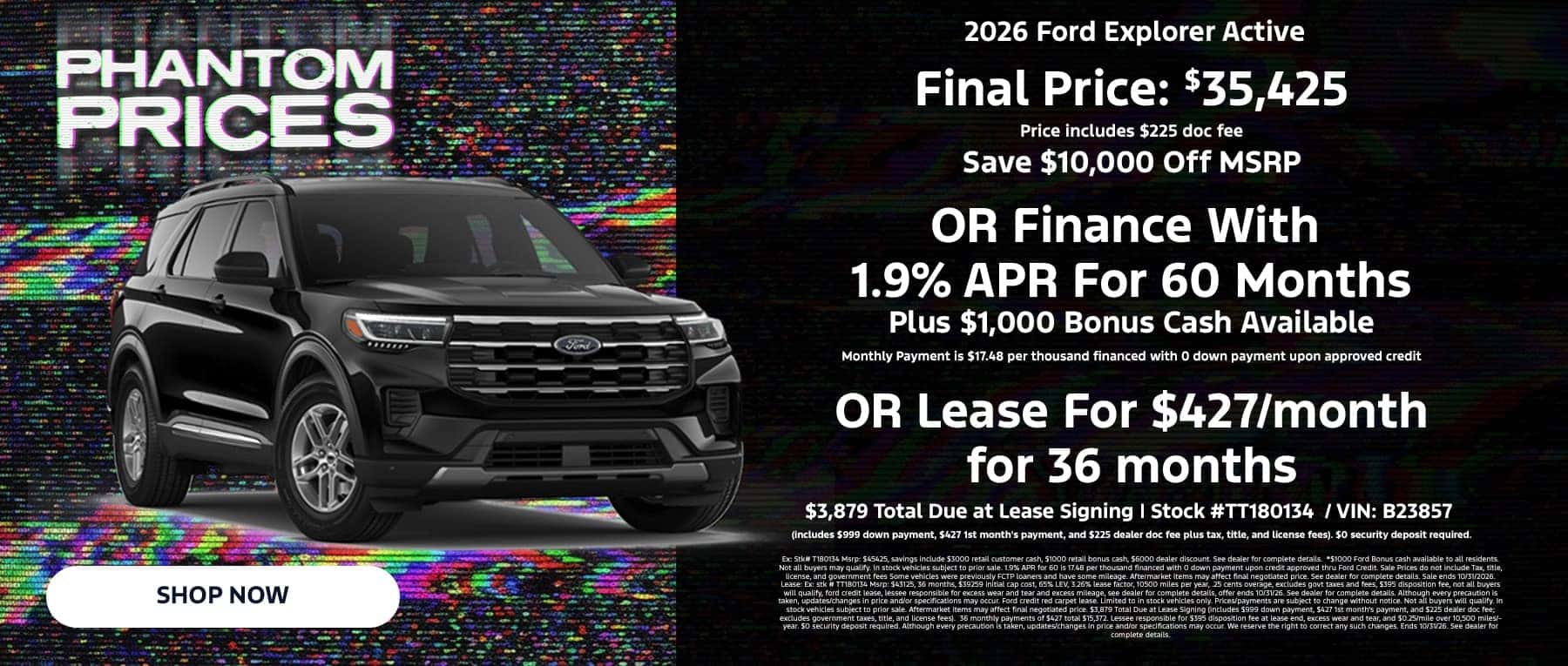 October Explorer Offer