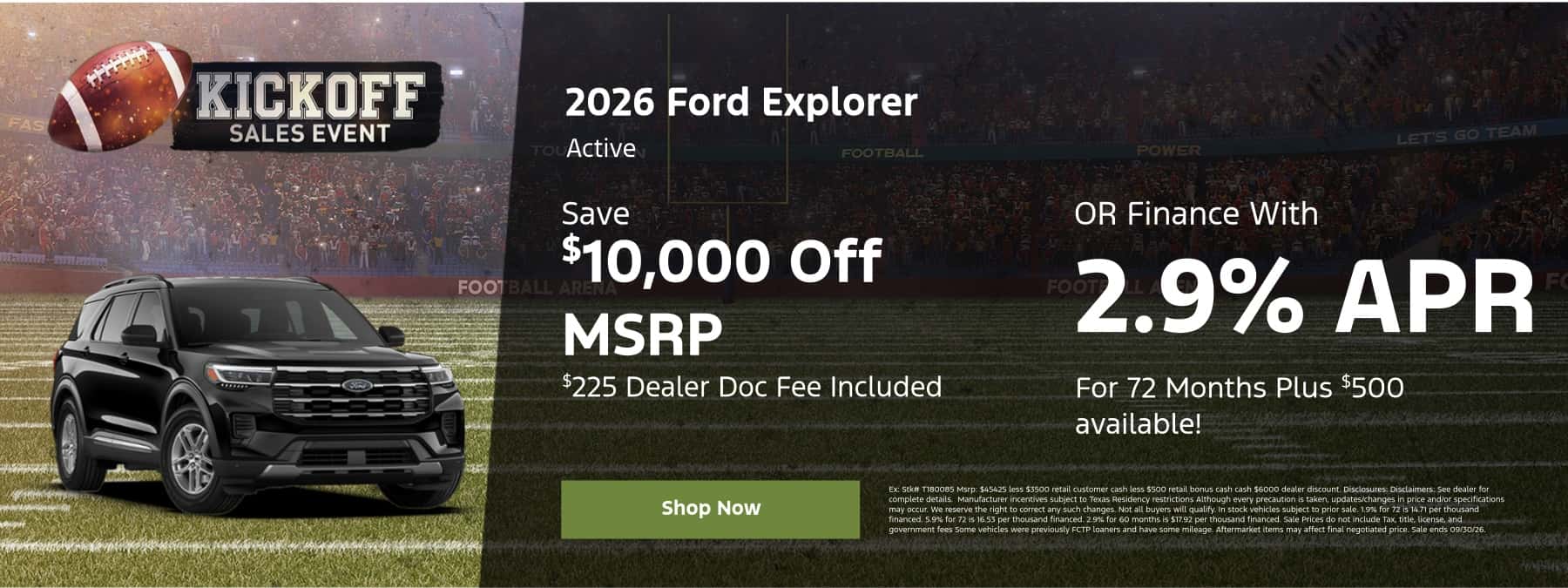September Explorer Offer