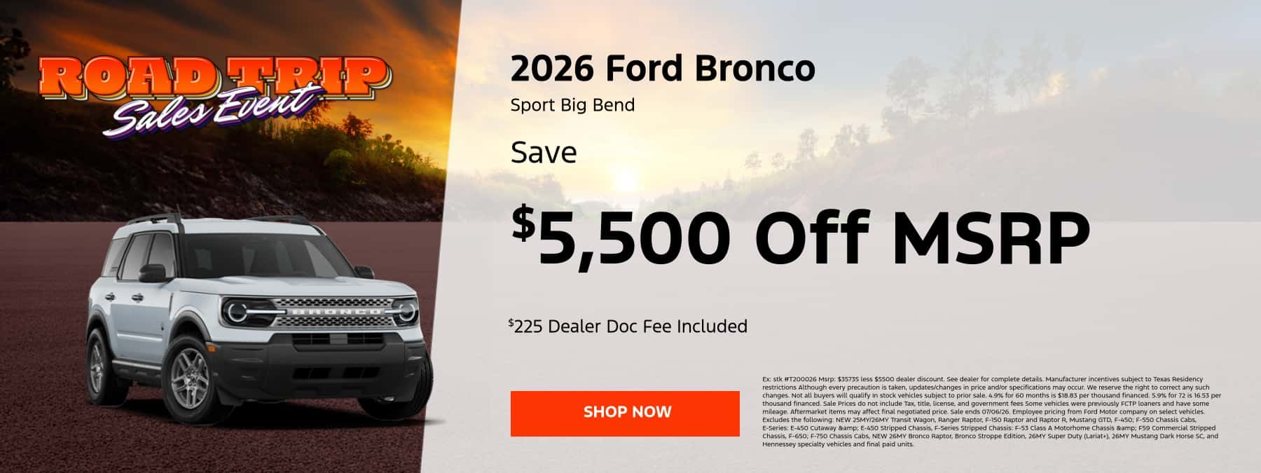 June Bronco Sport Offer