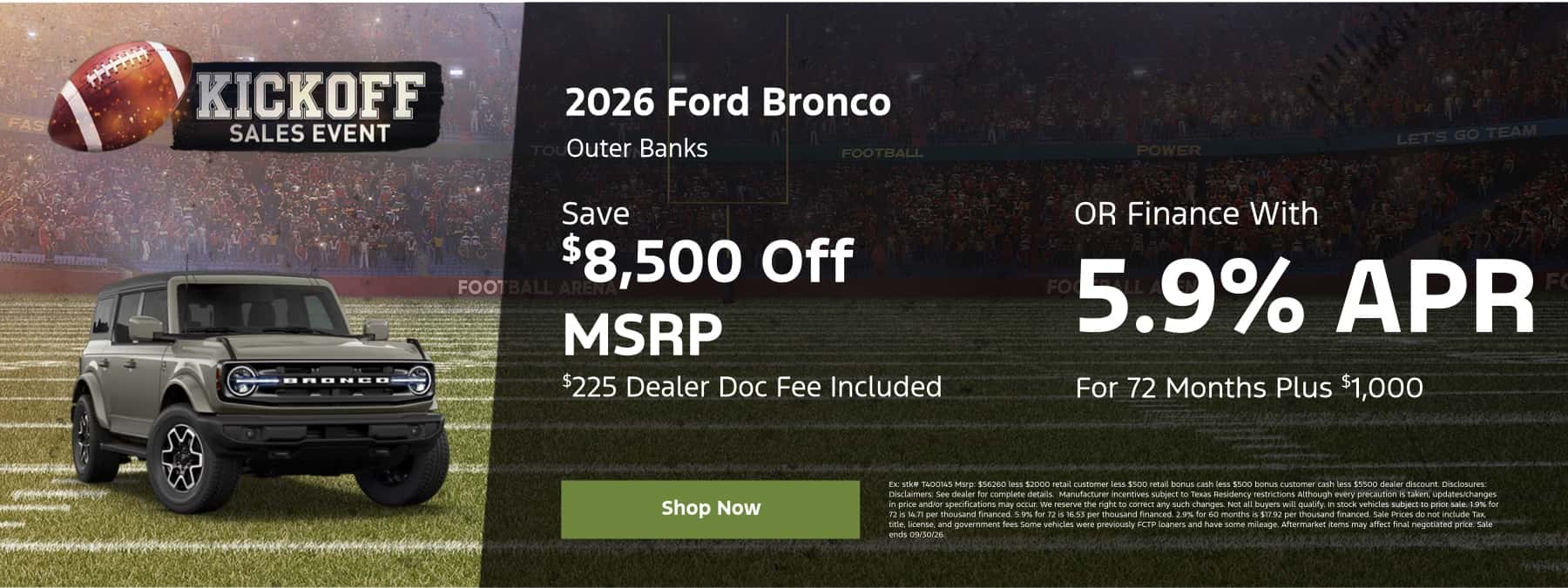 Sept Bronco Offer