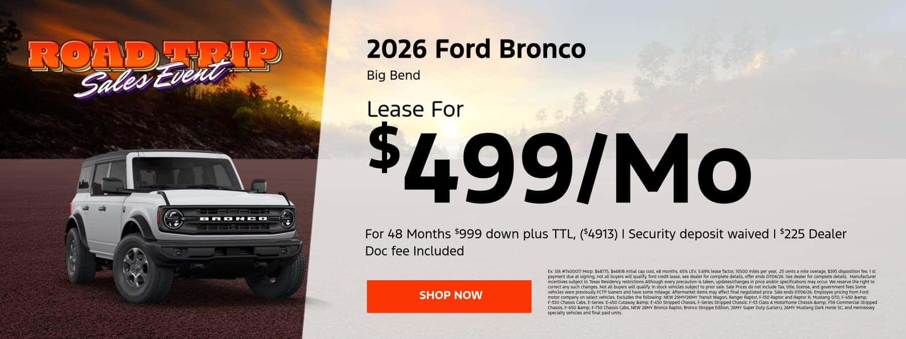 June Bronco Offer