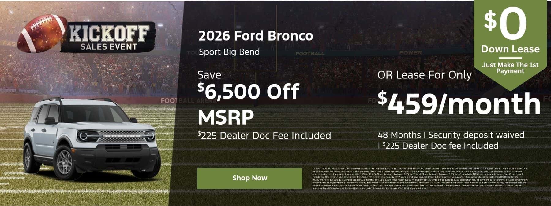 Bronco Sport Offer