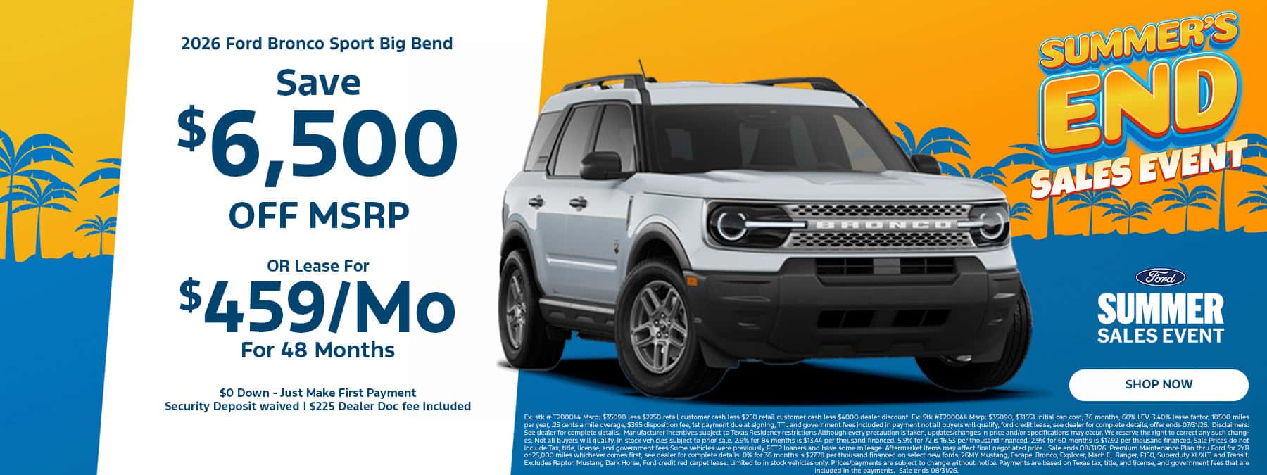 Bronco Sport Offer