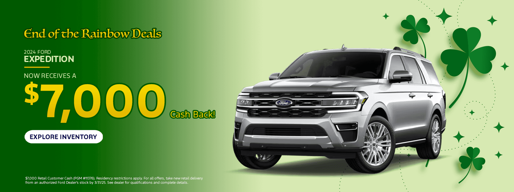 2024 Expedition Now Receives a $7,000 Cash Back!