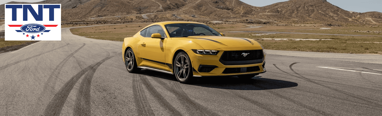 A lineup of new Ford vehicles with special discounts at TNT Ford in Red Oak, IA.