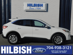 white ford escape being highlighted