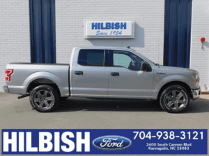silver ford f150 being highlighted