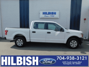 white ford f150 being highlighted