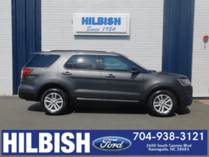 grey ford explorer being highlighted 