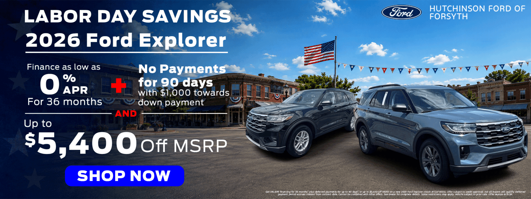 2026 Ford Explorer - Up to $5,400 Off