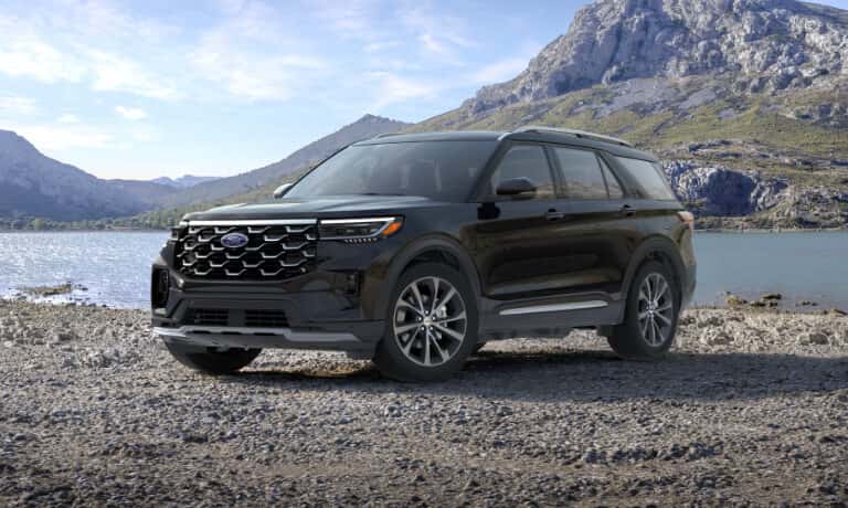 2026 Ford Explorer parked by a lake