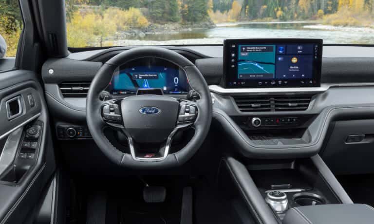 2026 Ford Explorer interior dashboard and steering wheel