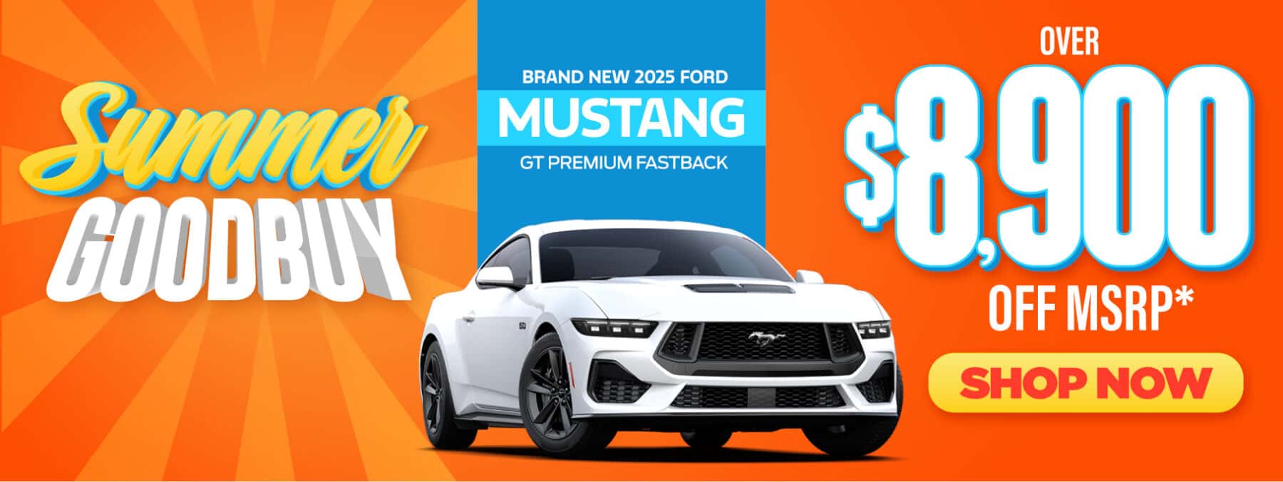 New 2025 Ford Mustang GT Premium Fastback Over $8,900 off MSRP*