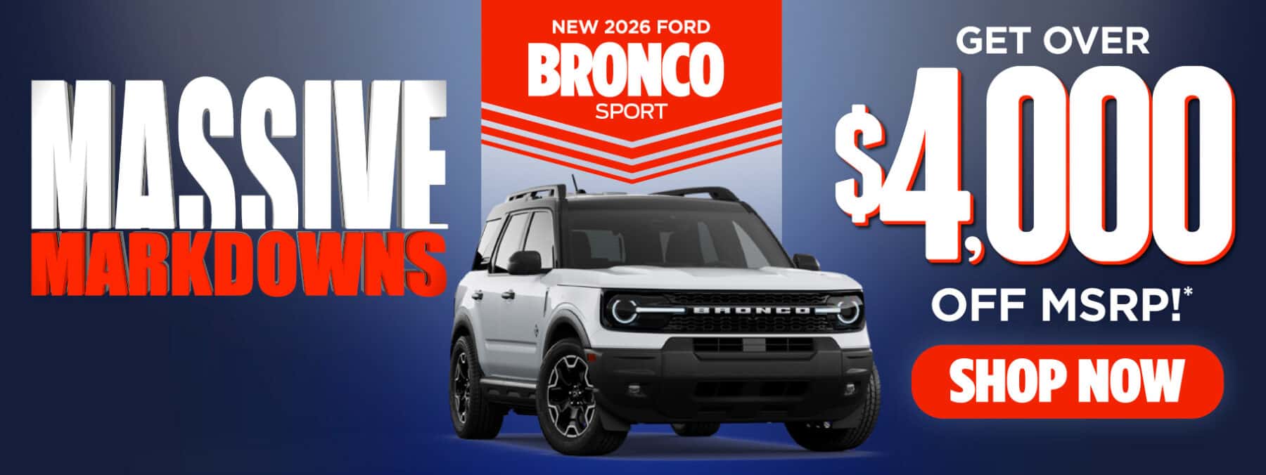 New 2026 Ford Bronco Sport Get over $4,000 off MSRP!*