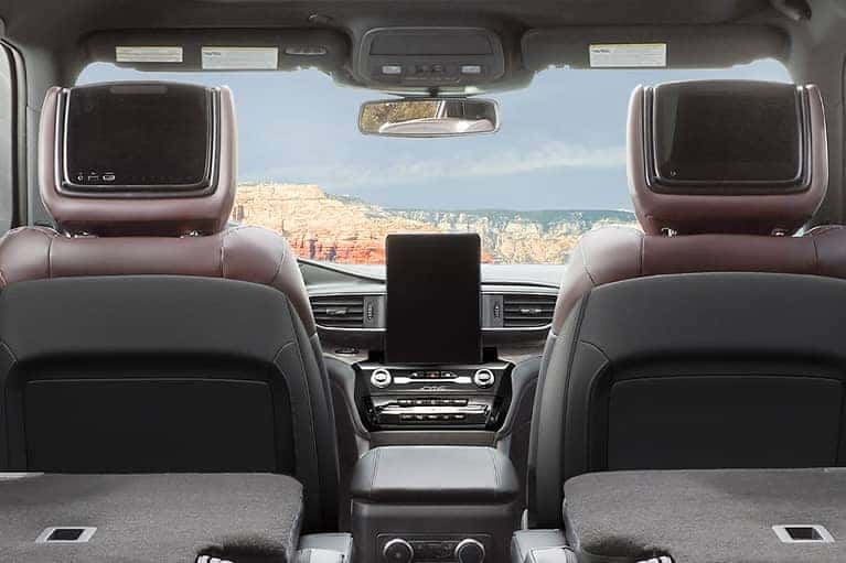 Rear Cargo view through to dashboard on a 2022 Ford Explorer