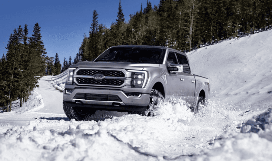 Ford F-150 in snow