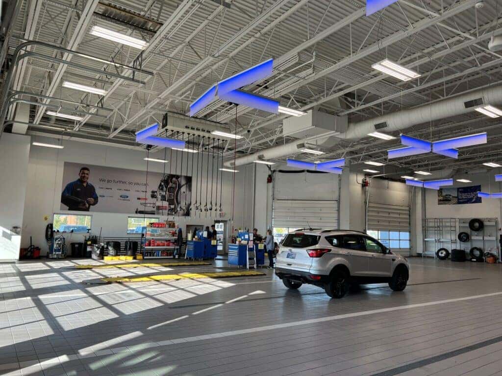 The inside of the Kalispell Ford Service Bay