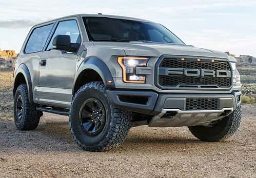 Silver Ford Bronco