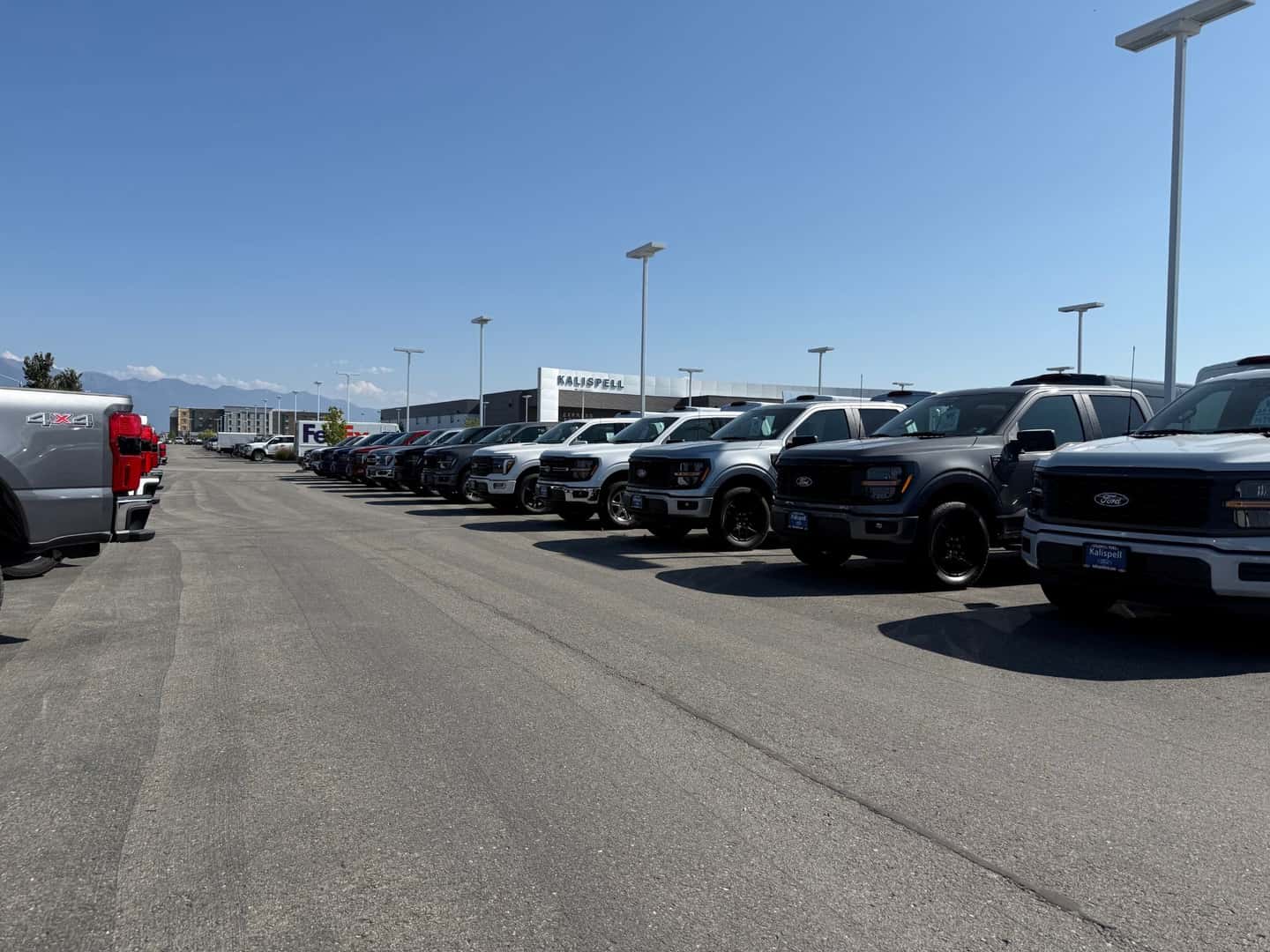 New F-150s at the Kalispell Ford lot in Kalispell Montana