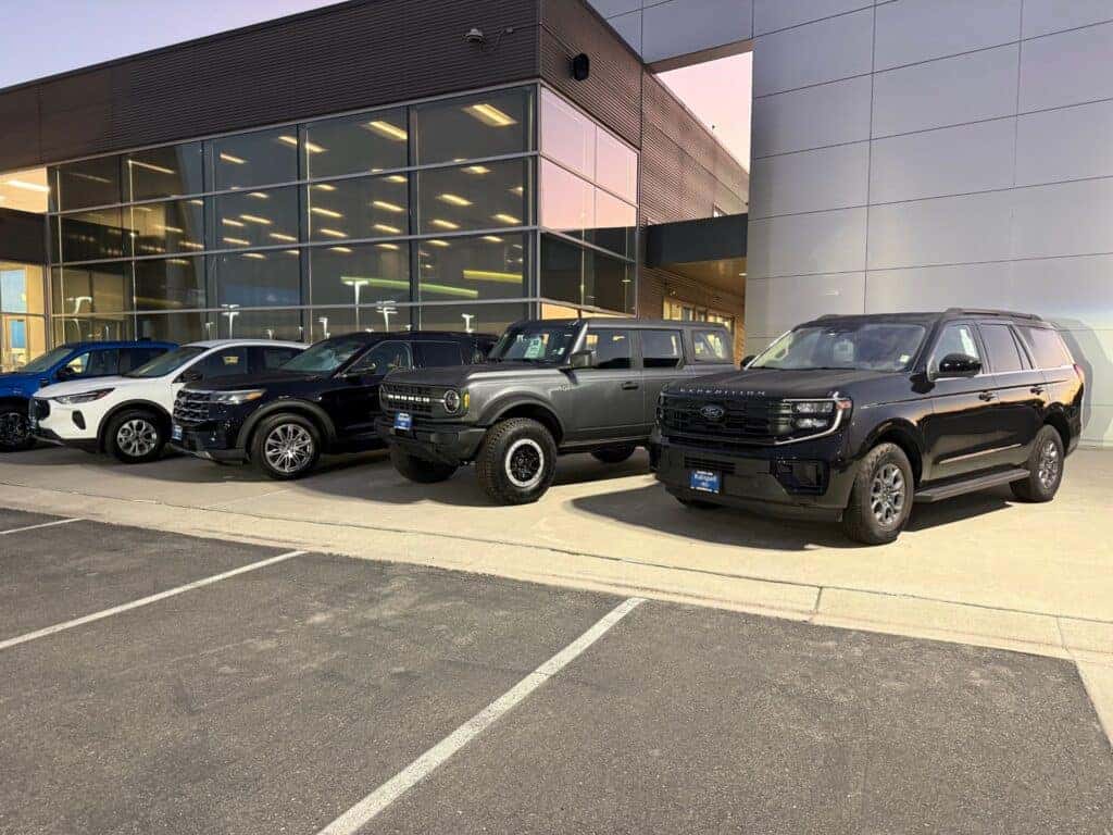 New Ford SUVs at the Kalispell Ford lot in Kalispell Montana