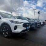 Row of Ford Escape's at the Kalispell Ford dealership in Northwest Montana